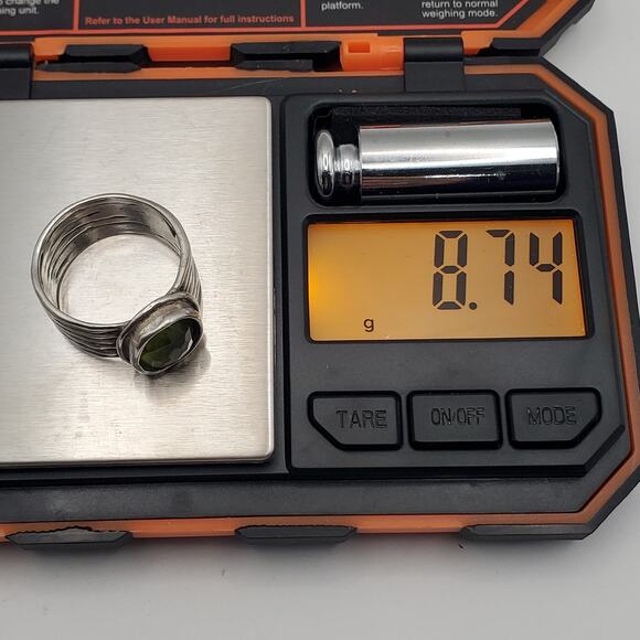 SILPADA Sterling Silver 925 Green Glass Daintree Ring Size 10 R1463 - Picture 11 of 11